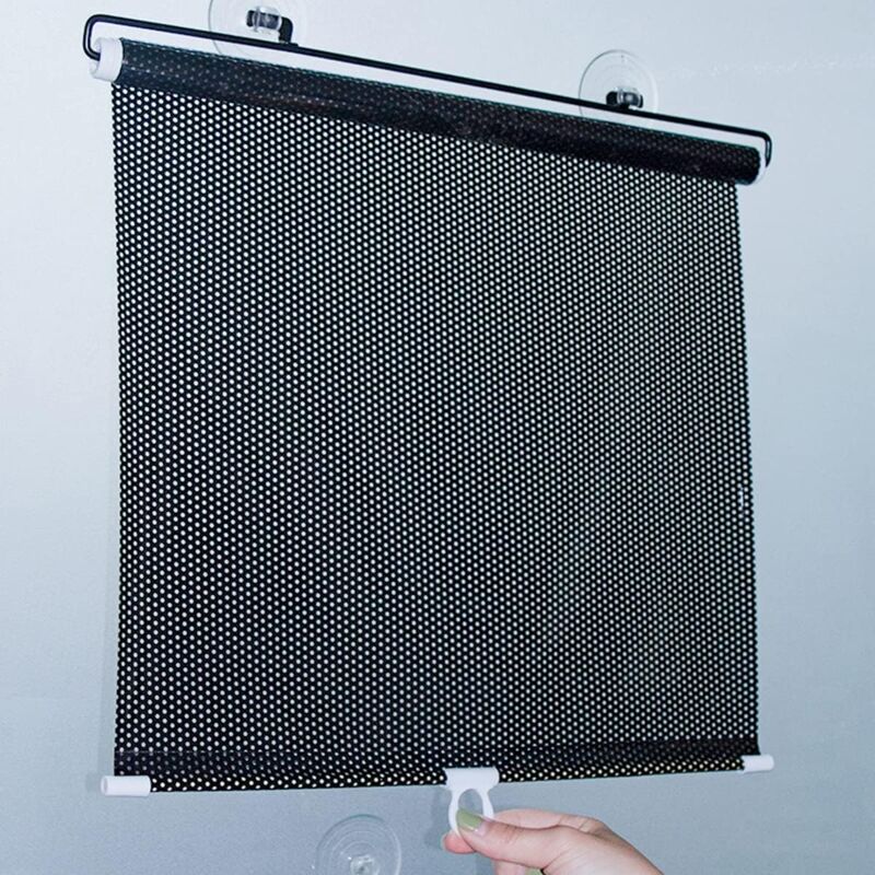 foto del prodotto tenda oscurante per balcone con ventosa, tenda retrattile portatile per finestrini auto, per camere da letto, camerette, uffici, camper, senza forare