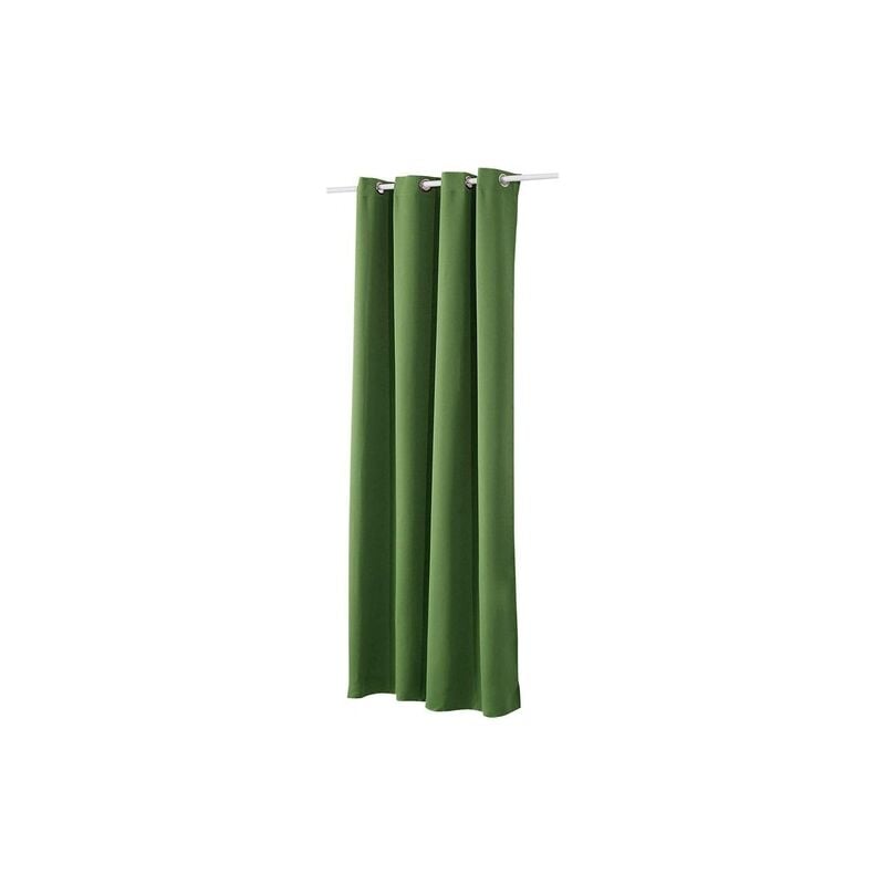 foto del prodotto tenda oscurante per finestre con occhielli per camera da letto. 1 pannello verde ,tenda senza cinghie woltu
