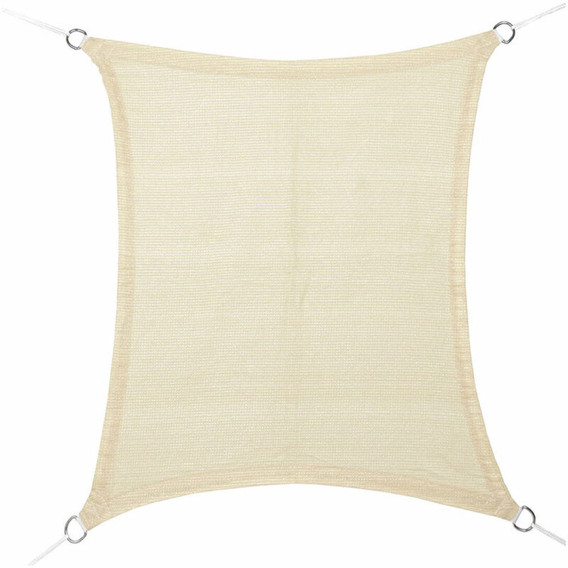 foto del prodotto tenda parasole a vela rettangolare faura beige 4 x 6 m rettangolare