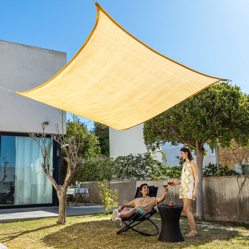foto del prodotto tenda parasole a vela rettangolare shazail innovagoods 2 x 3 m