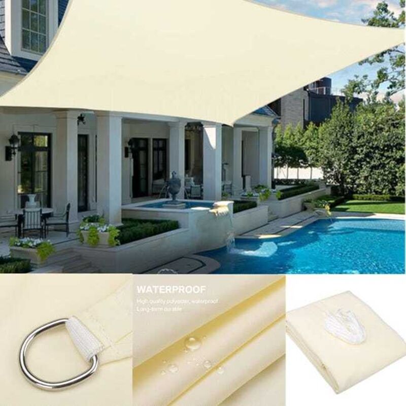 foto del prodotto tenda parasole impermeabile, protezione parasole, tenda a vela, tenda da campeggio, grande, per tenda da sole, patio da giardino, 8 x 3 m.