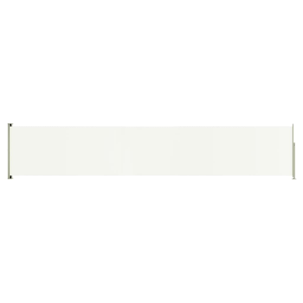 foto del prodotto tenda parasole laterale retrattile per patio giardino terrazza balcone schermo di protezione visiva 117 x 600 cm crema 02_0007214