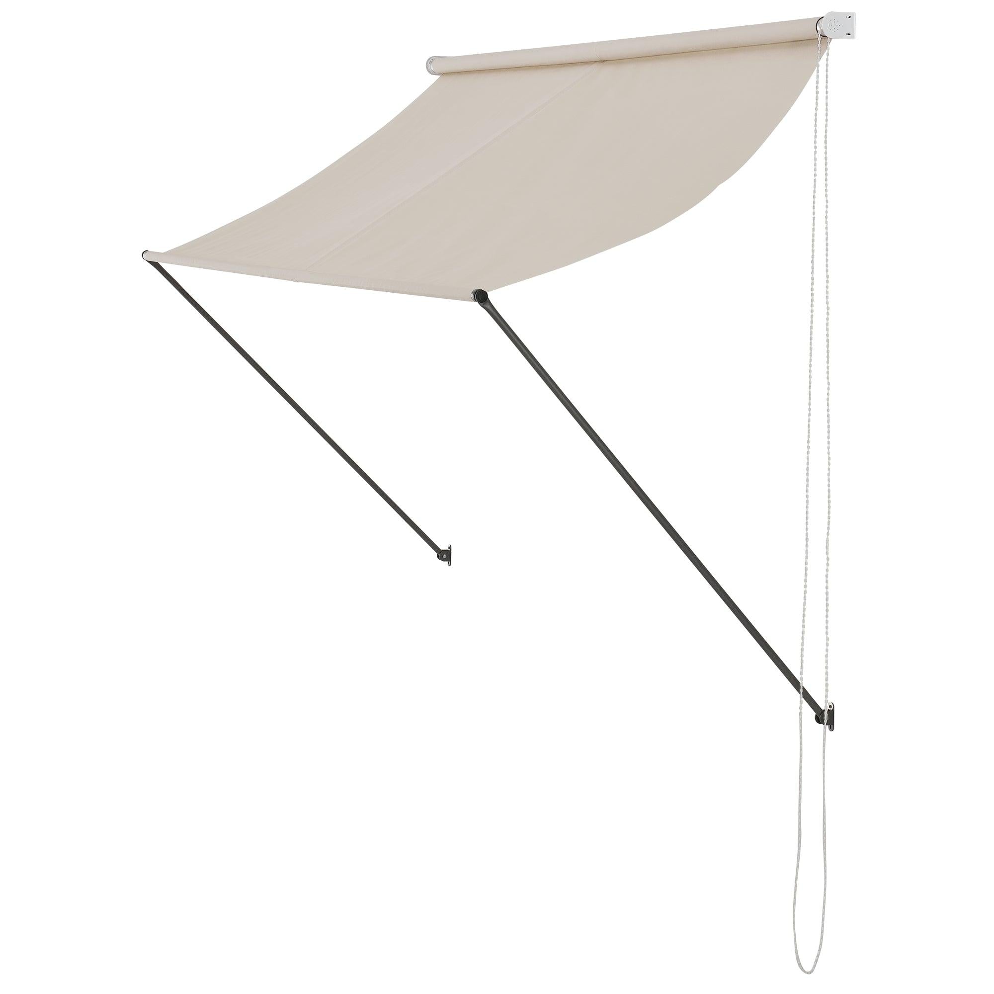 foto del prodotto tenda parasole parasole da fissare a muro struttura in acciaio a scomparsa 400 x 120 cm beige 03_0001115