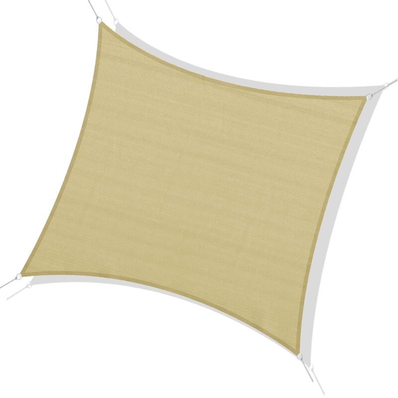 foto del prodotto tenda parasole quadrata in hdpe outsunny protezione raggi uv 95 360x360cm