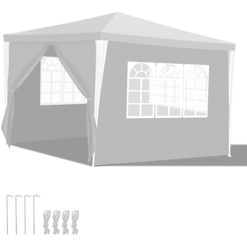 foto del prodotto tenda pavilion camping tenda impermeabile per feste tenda stabile di alta qualit per feste 3x3m bianco