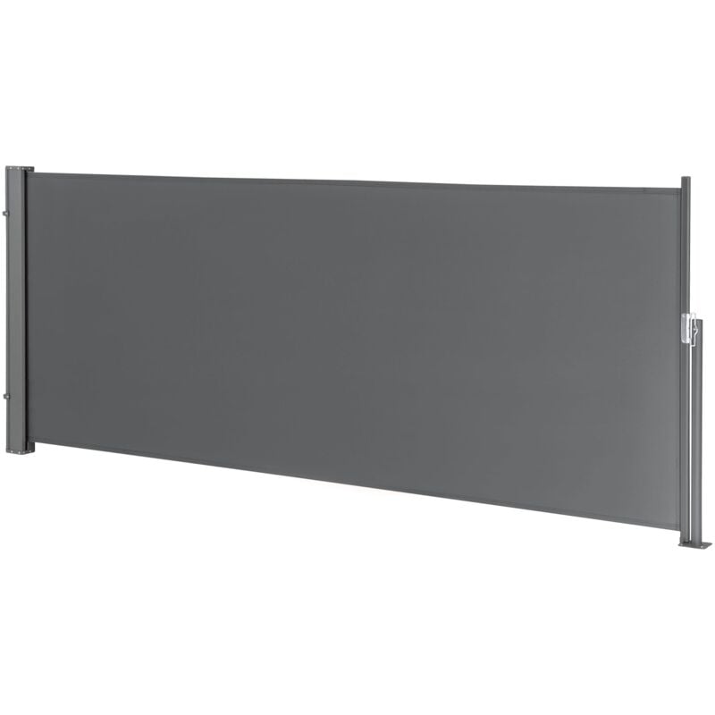 foto del prodotto tenda per balcone laterale acciaio poliestere 120 x 300 cm grigio 03 0006571