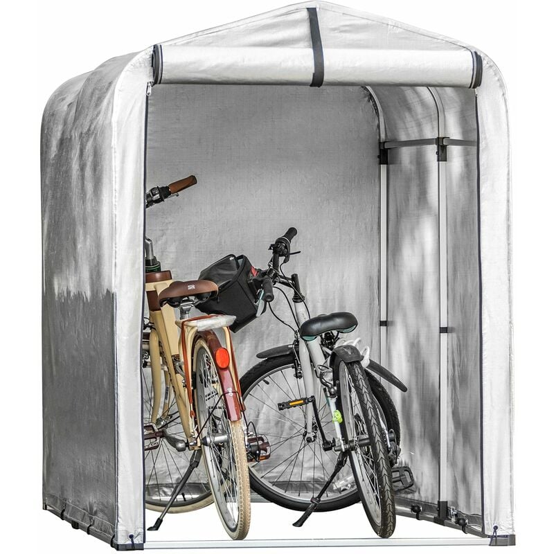 foto del prodotto tenda per bicicletta impermeabile protezione uv tenda da garage per biciclette tenda multiuso da giardino in colore argento sobuy 120x176x163 cm,