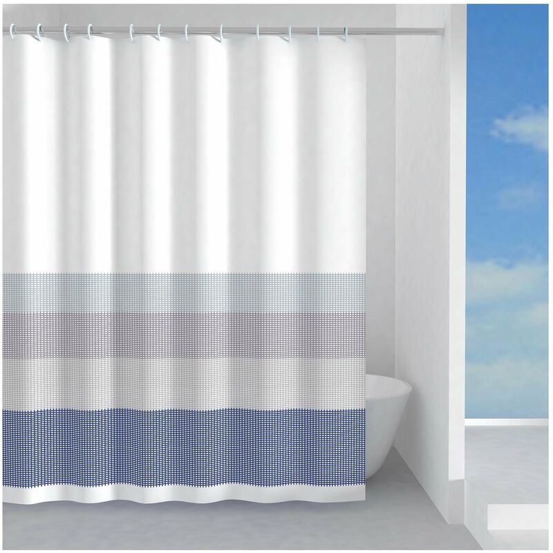 foto del prodotto tenda per doccia vasca in poliestere 180x200 cm 1307 jeans