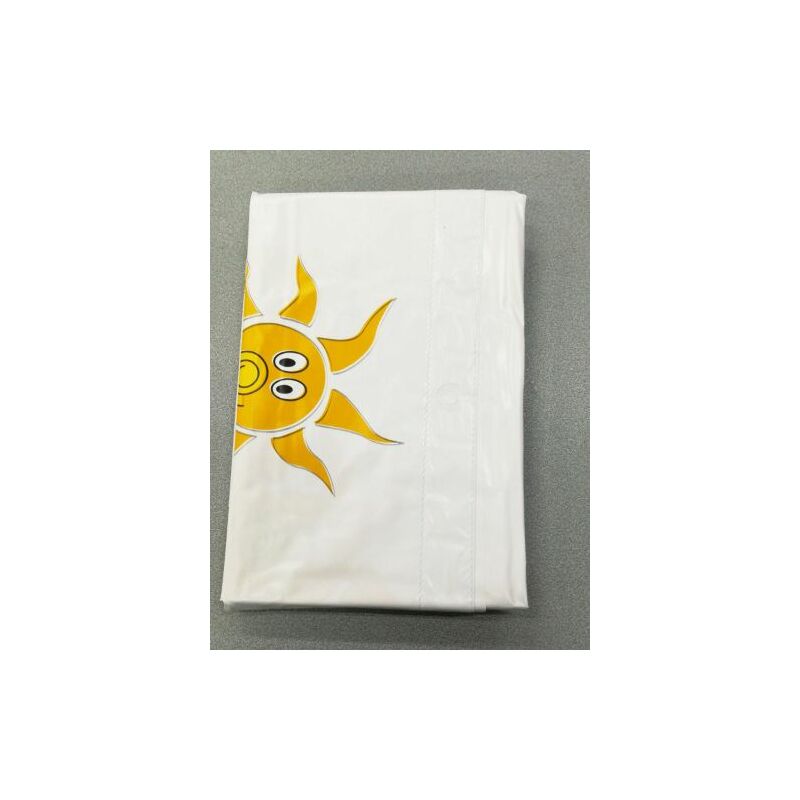 foto del prodotto tenda per doccia vasca in pvc impermeabile con anelli di fissaggio v col 00865v cm 180x200 sole giallo 00829 