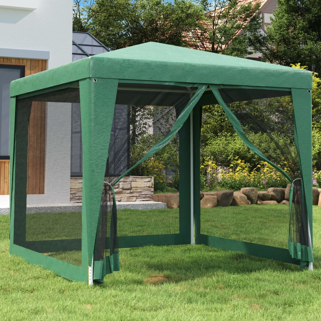 foto del prodotto tenda per feste con 4 pareti in rete verde 2,5x2,5 m in hdpe cod mxl 66272