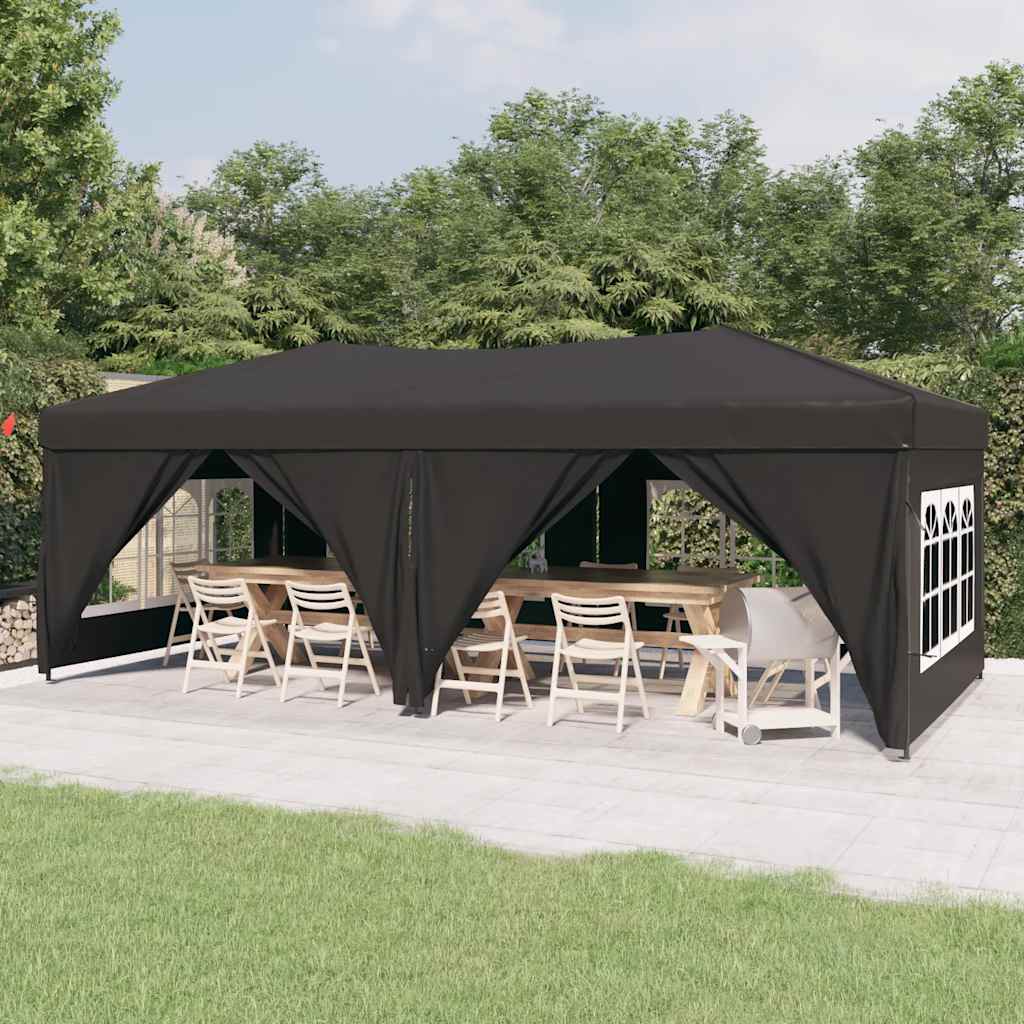 foto del prodotto tenda per feste pieghevole con pareti laterali antracite 3x6 m cod mxl 66362