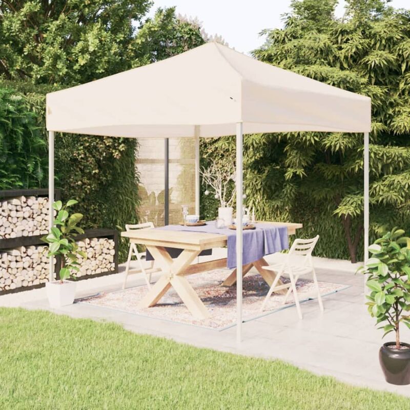 foto del prodotto tenda per feste pieghevole crema 2x2 m vidaxl