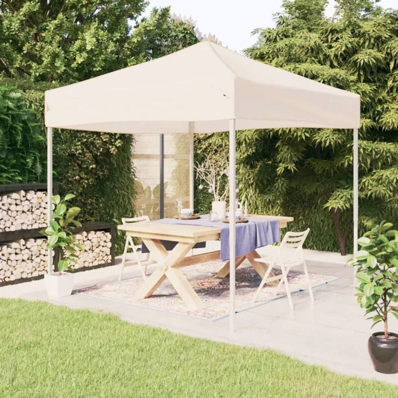 foto del prodotto tenda per feste pieghevole crema 3x3 m