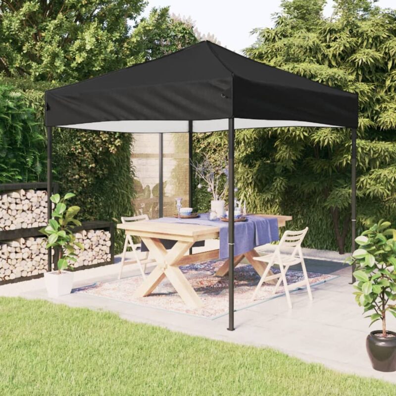 foto del prodotto tenda per feste pieghevole nera 3x3 m vidaxl