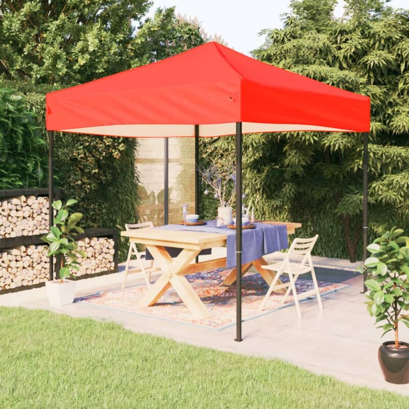 foto del prodotto tenda per feste pieghevole rossa 3x3 m vidaxl
