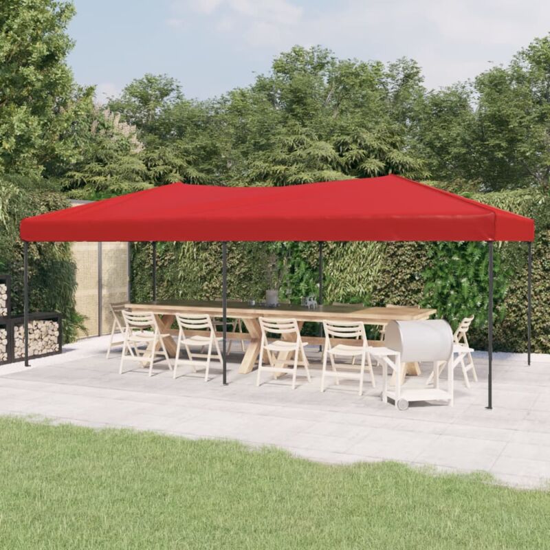 foto del prodotto tenda per feste pieghevole rosso 3x6 m vidaxl
