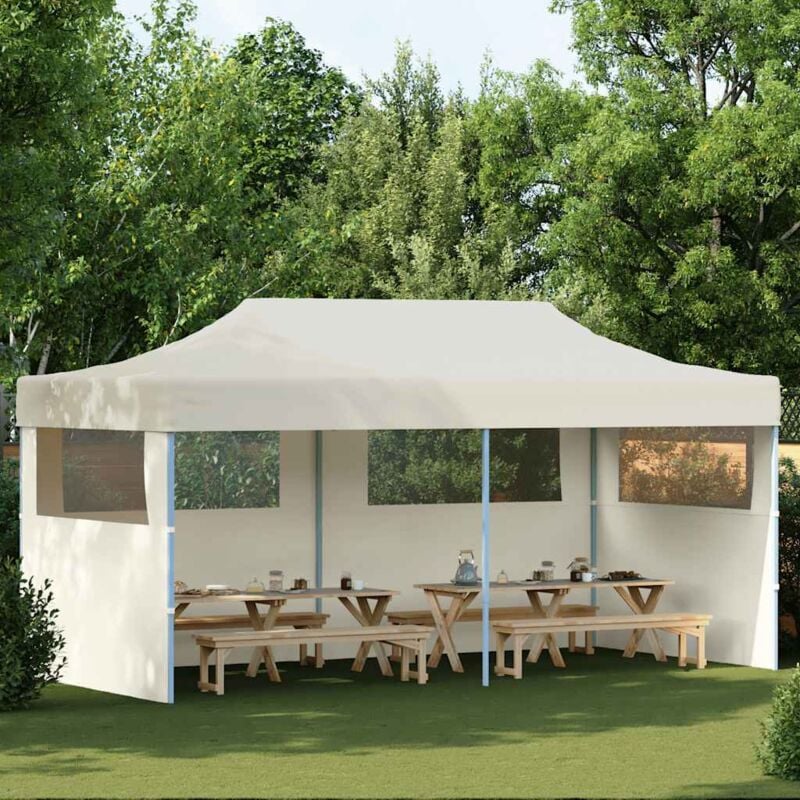 foto del prodotto tenda per feste pop up pieghevole crema 3 x 6 m vidaxl