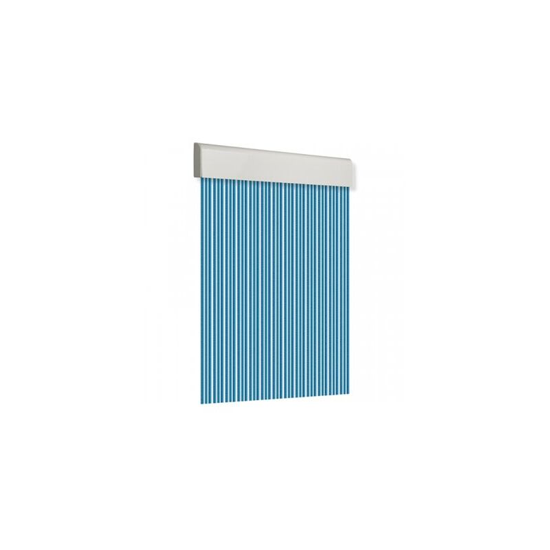 foto del prodotto tenda per porta 90x210cm liscia grezza n. 11 blu bianco