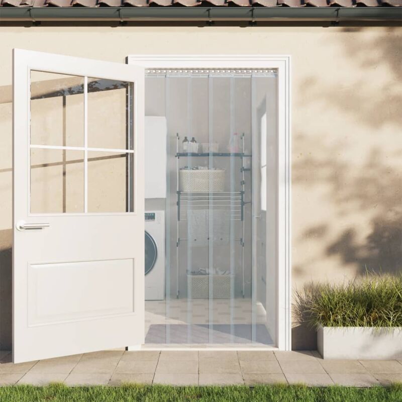 foto del prodotto tenda per porte trasparente 200 mm x 1,6 mm 50 m in pvc