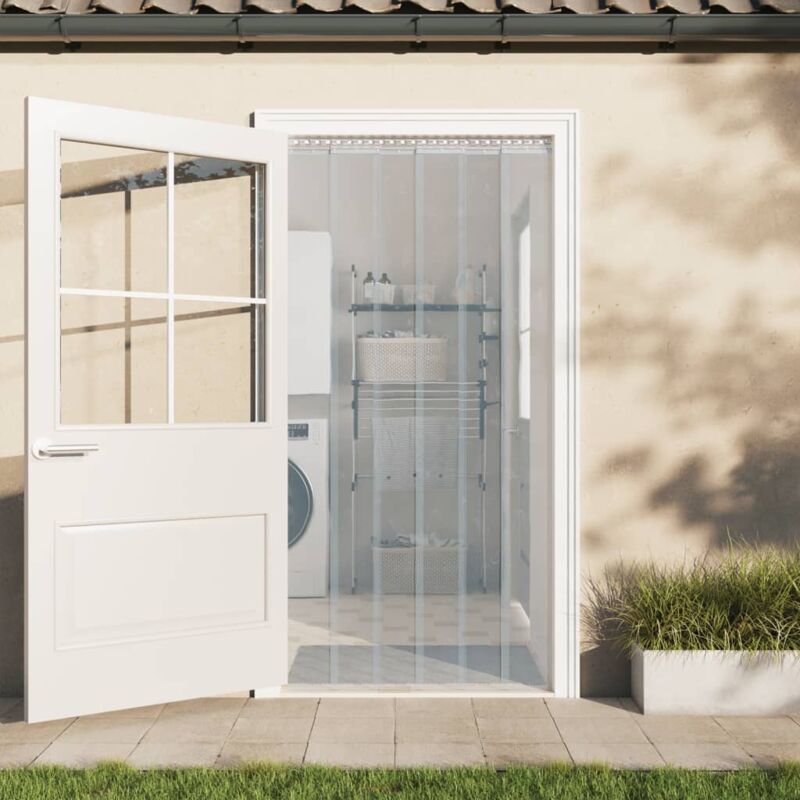 foto del prodotto tenda per porte trasparente 300 mm x 2,6 mm 10 m in pvc - vidaxl