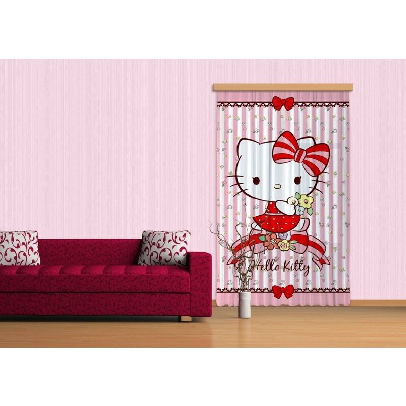 foto del prodotto tenda per portefinestre hello kitty 140x245cm