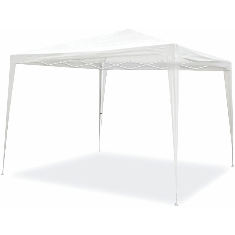 foto del prodotto tenda pieghevole bianca 3x3m. giardino, spiaggia, campagna, terrazza