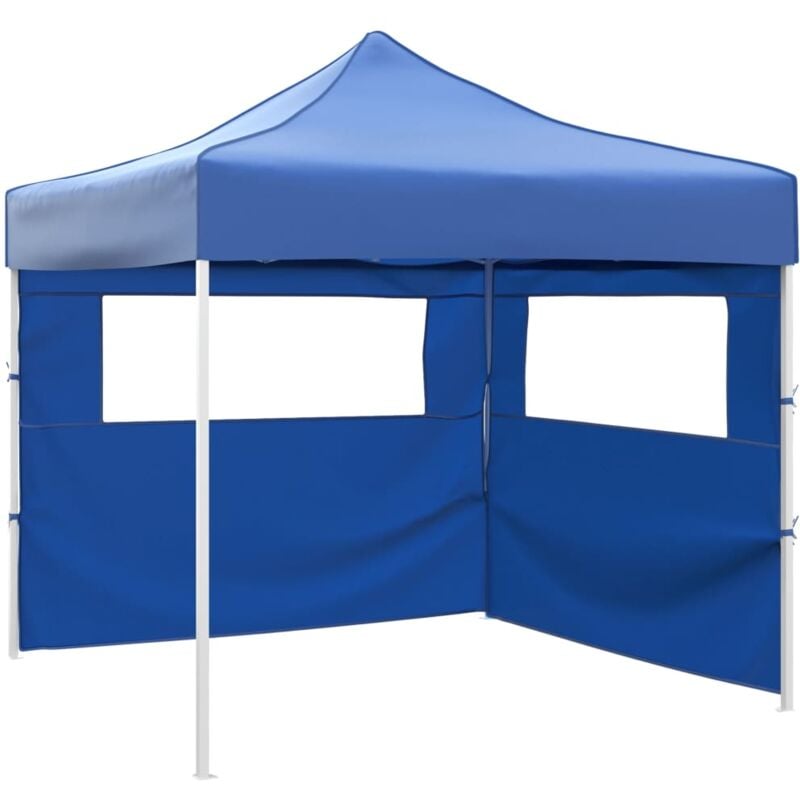 foto del prodotto tenda pieghevole con 2 pareti 3x3 m blu vidaxl