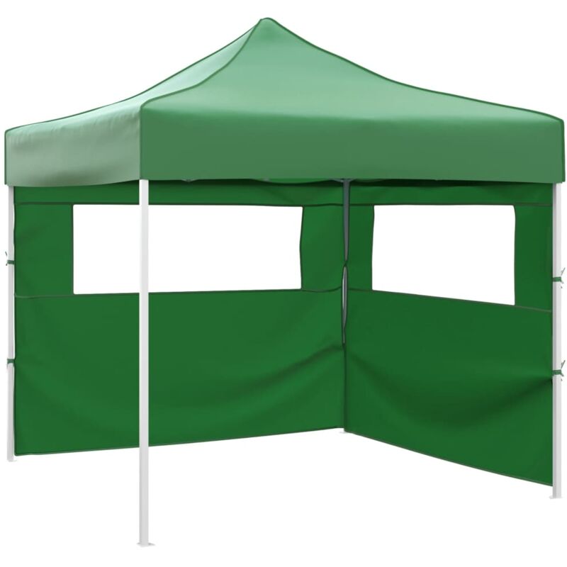 foto del prodotto tenda pieghevole con 2 pareti 3x3 m verde - vidaxl