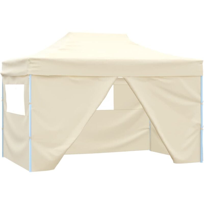 foto del prodotto tenda pieghevole pop up 4 pareti laterali 3x4,5 m bianco crema vidaxl