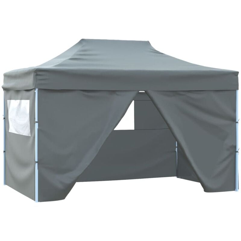 foto del prodotto tenda pieghevole pop up 4 pareti laterali 3x4.5 m vari colori colore antracite