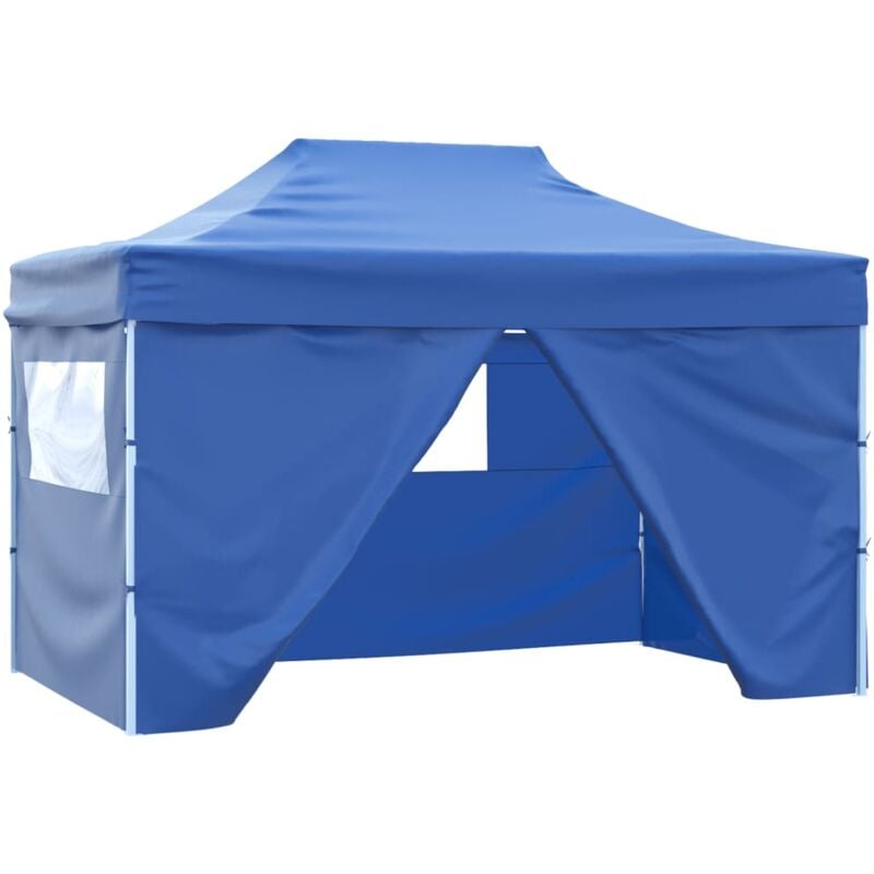 foto del prodotto tenda pieghevole pop up con 4 pareti laterali 3x4,5 m blu vidaxl