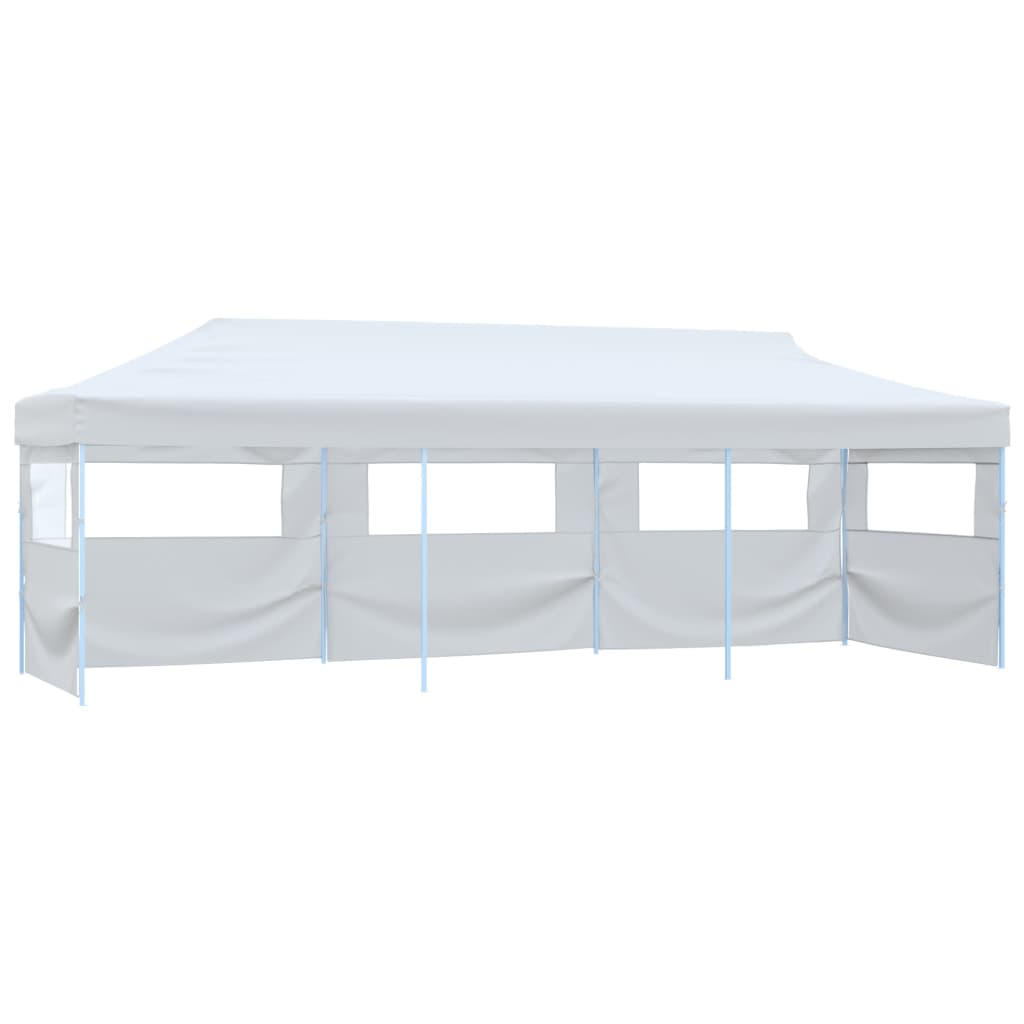 foto del prodotto tenda pieghevole pop up con 5 pareti laterali 3x9 m bianca
