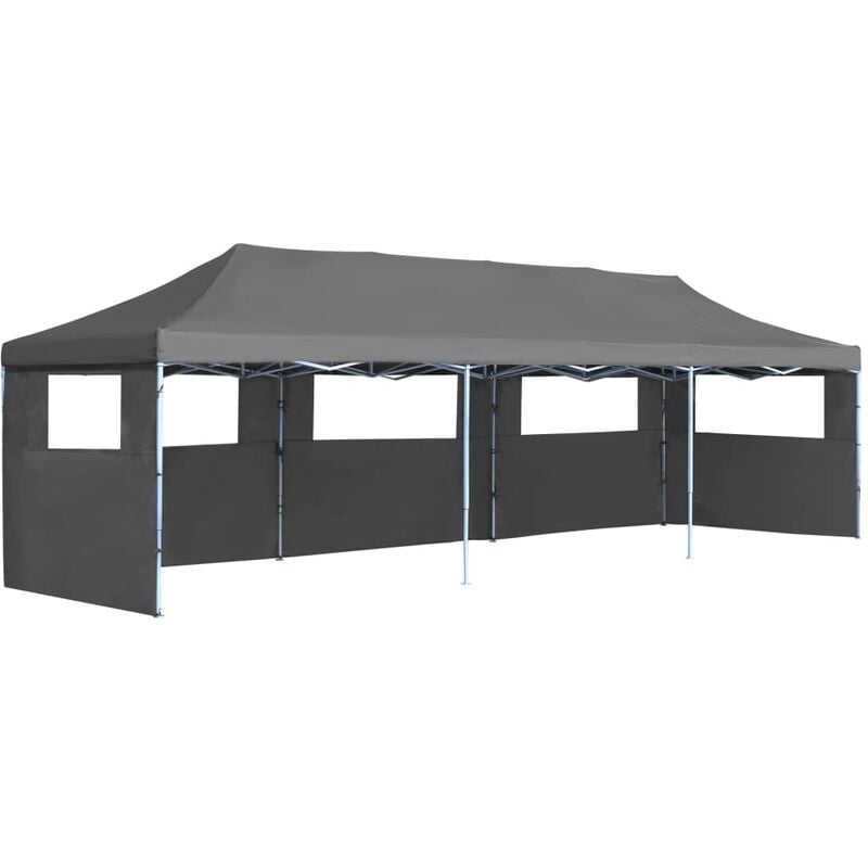foto del prodotto tenda pieghevole pop up con 5 pareti laterali 3x9 m vari colori colore antracite