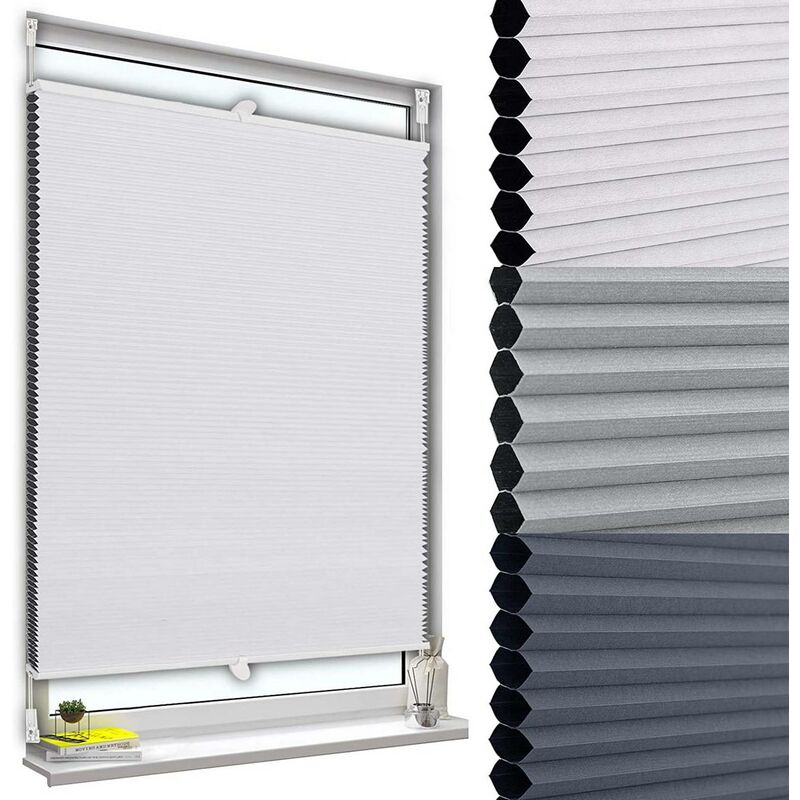 foto del prodotto tenda plissettata a nido d ape tende avvolgibili oscurante al per finestra bianca 65x130 cm woltu