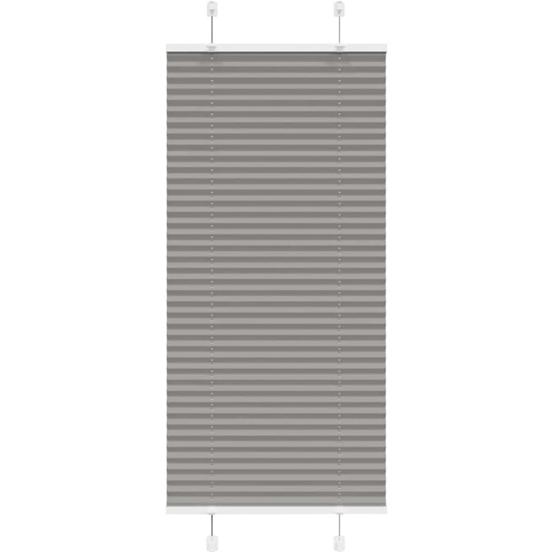 foto del prodotto tenda plissettata antracite 55x150 cm larghezza tessuto 54,4 cm vidaxl