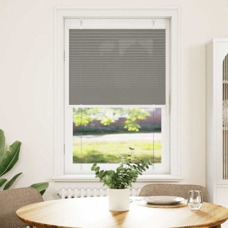 foto del prodotto tenda plissettata antracite 75x100 cm larghezza tessuto 74,4 cm vidaxl