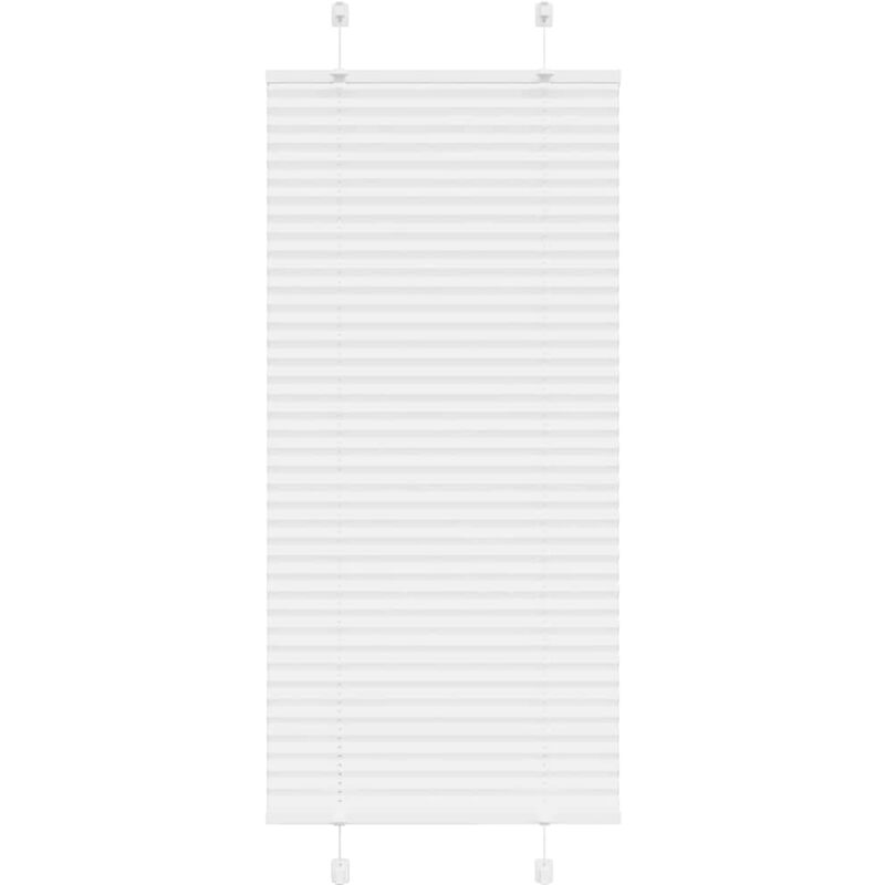 foto del prodotto tenda plissettata bianca 60x100 cm larghezza tessuto 59,4 cm vidaxl