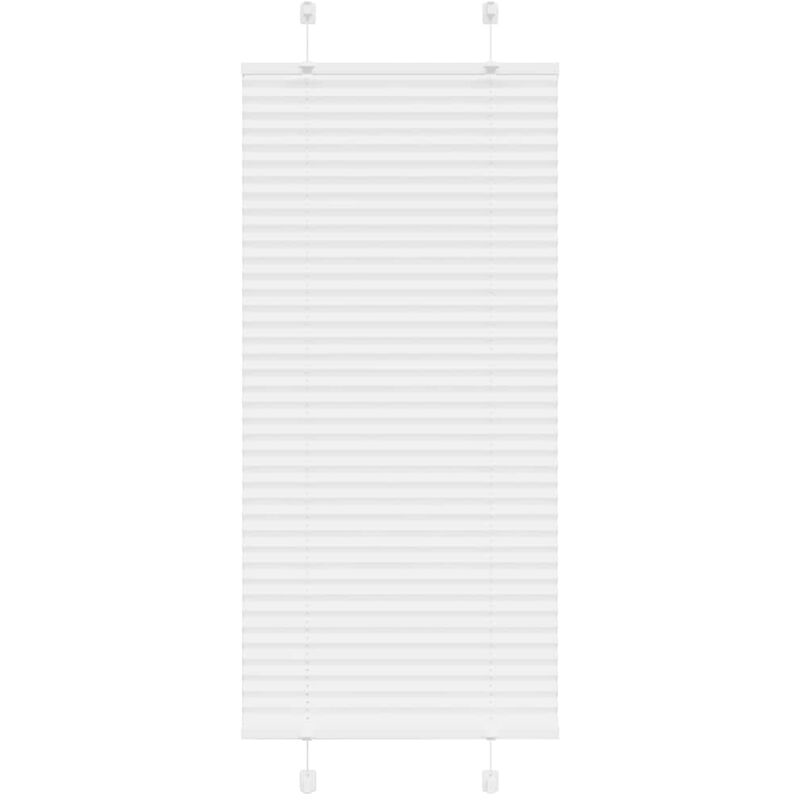 foto del prodotto tenda plissettata bianca 65x100 cm larghezza tessuto 64,4 cm vidaxl