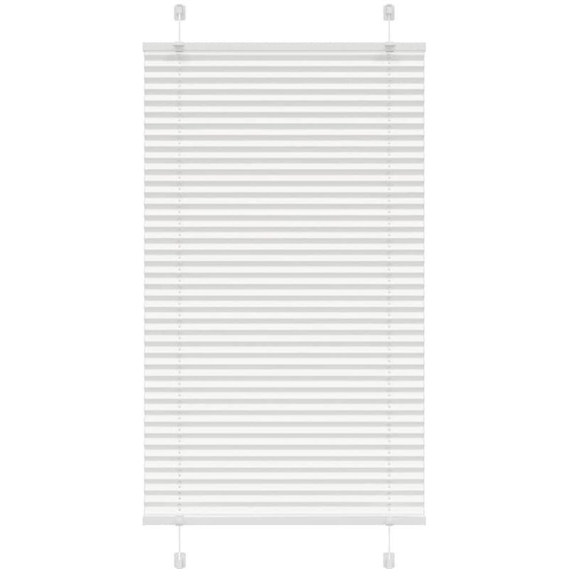 foto del prodotto tenda plissettata bianca 75x150 cm larghezza tessuto 74,4 cm vidaxl