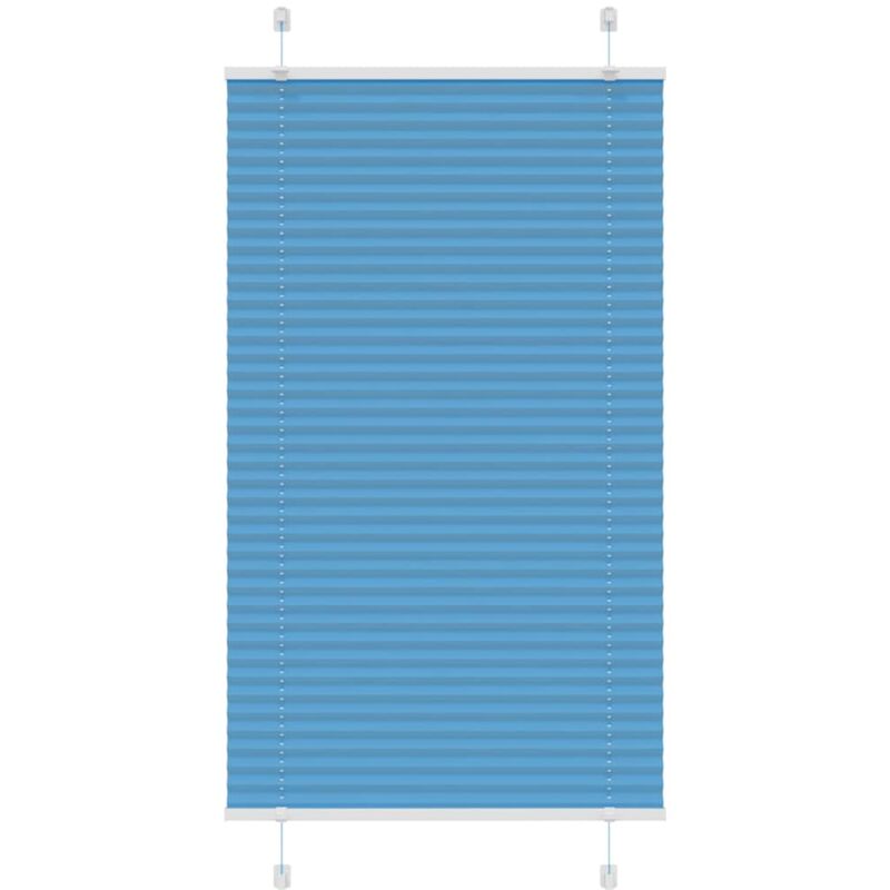 foto del prodotto tenda plissettata blu 70x100 cm larghezza tessuto 69,4 cm vidaxl