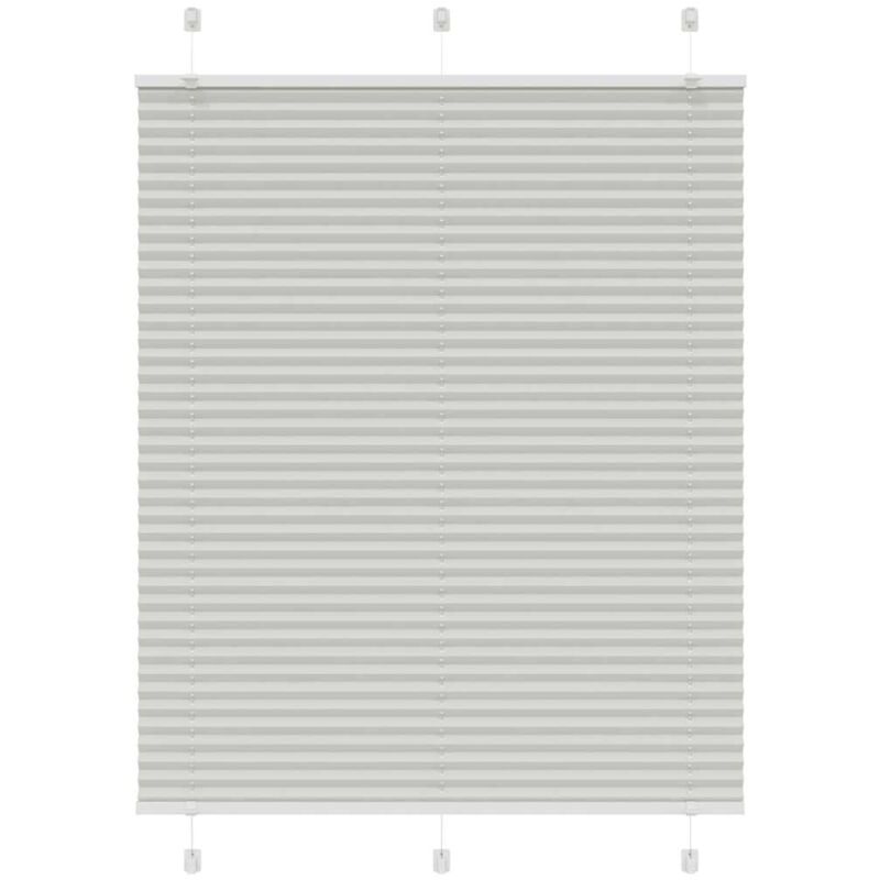 foto del prodotto tenda plissettata grigio chiaro 105x100 cm larghezza tessuto vidaxl