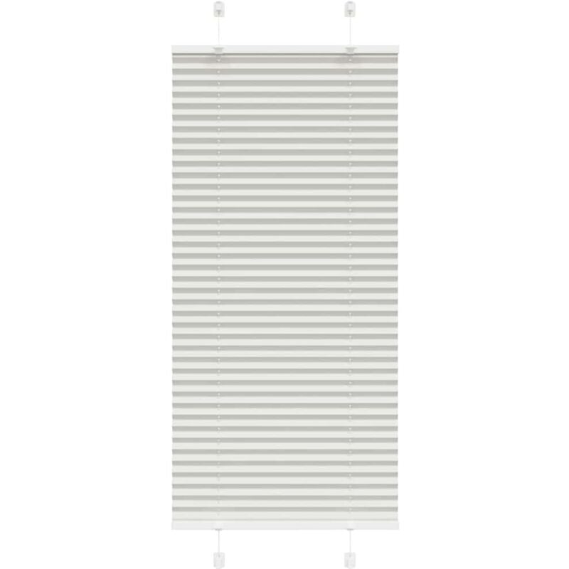 foto del prodotto tenda plissettata grigio chiaro 60x100 cm larghezza tessuto vidaxl
