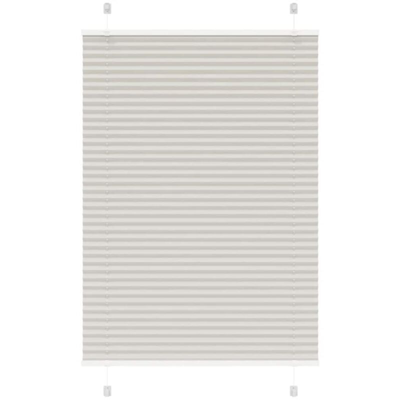 foto del prodotto tenda plissettata grigio chiaro 95x100 cm larghezza tessuto vidaxl