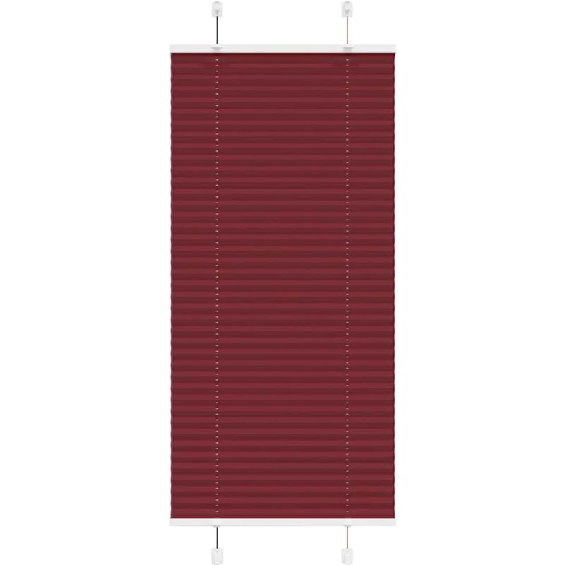foto del prodotto tenda plissettata rosso bordeaux 55x100 cm larghezza tessuto vidaxl
