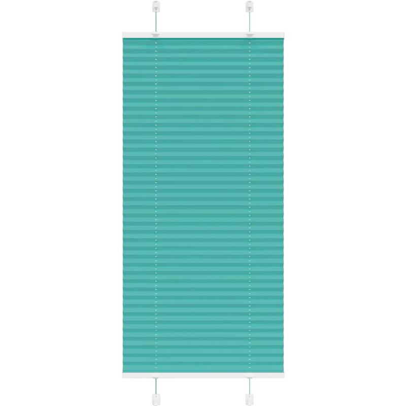 foto del prodotto tenda plissettata verde petrolio 65x100 cm larghezza tessuto vidaxl