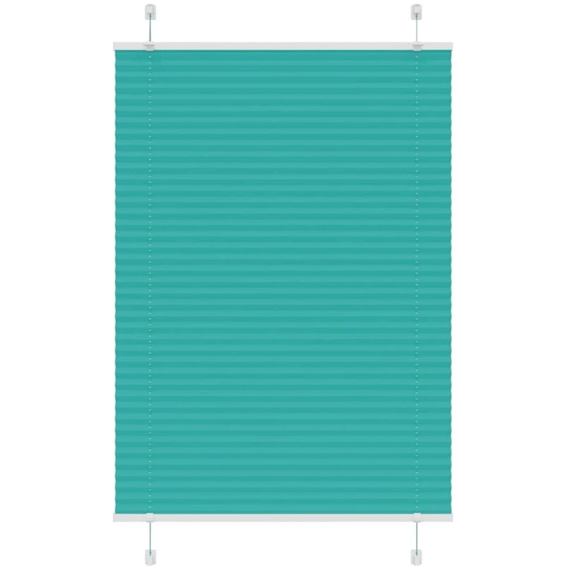 foto del prodotto tenda plissettata verde petrolio 85x150 cm larghezza tessuto vidaxl
