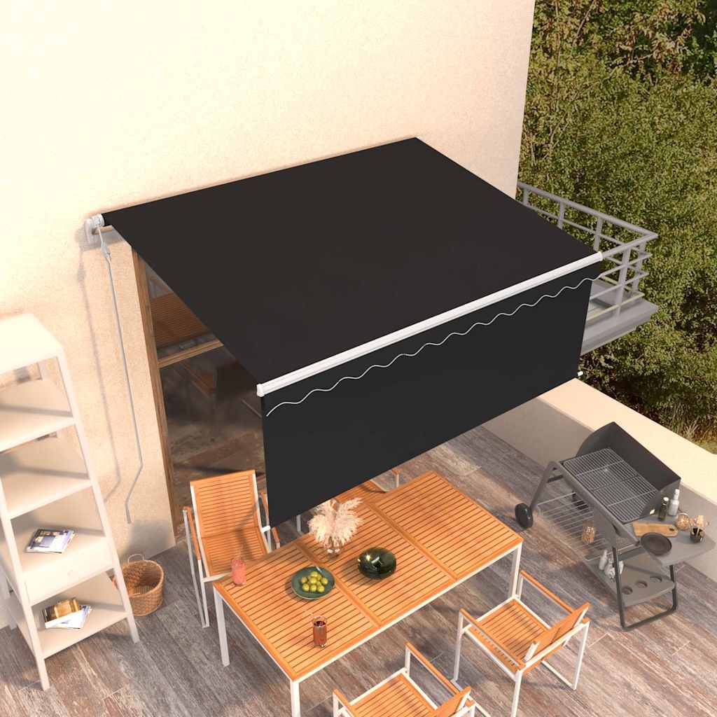 foto del prodotto tenda retrattile automatica con parasole 3,5x2,5 m antracite cod mxl 43642