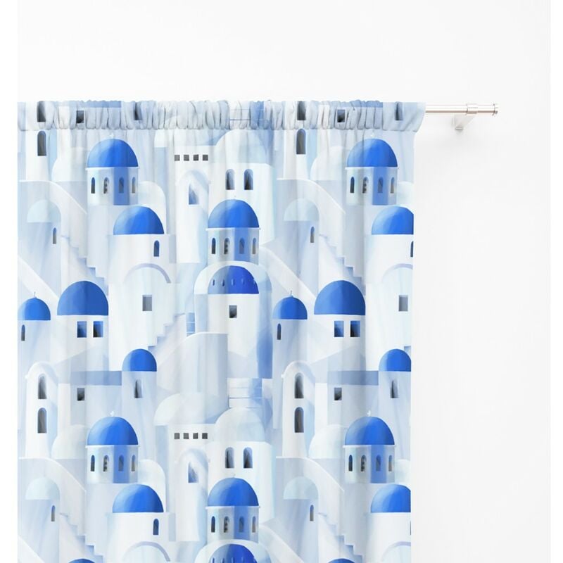 foto del prodotto tenda santorini blu cm.150x280 confezionata made in italy
