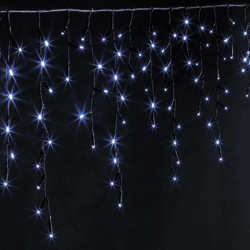 foto del prodotto tenda scintillante da esterno programmabile a 240 led bianco freddo feeric lights christmas