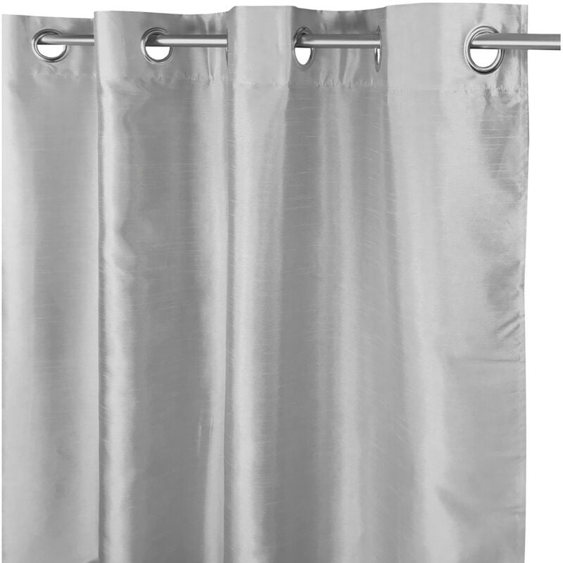 foto del prodotto tenda shay in tinta unita grigio perla cm. 140x290 confezionata